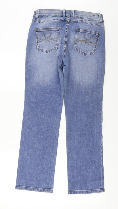 Womens UK Size 32 in Preworn Regular Fit Straight Blue Jeans