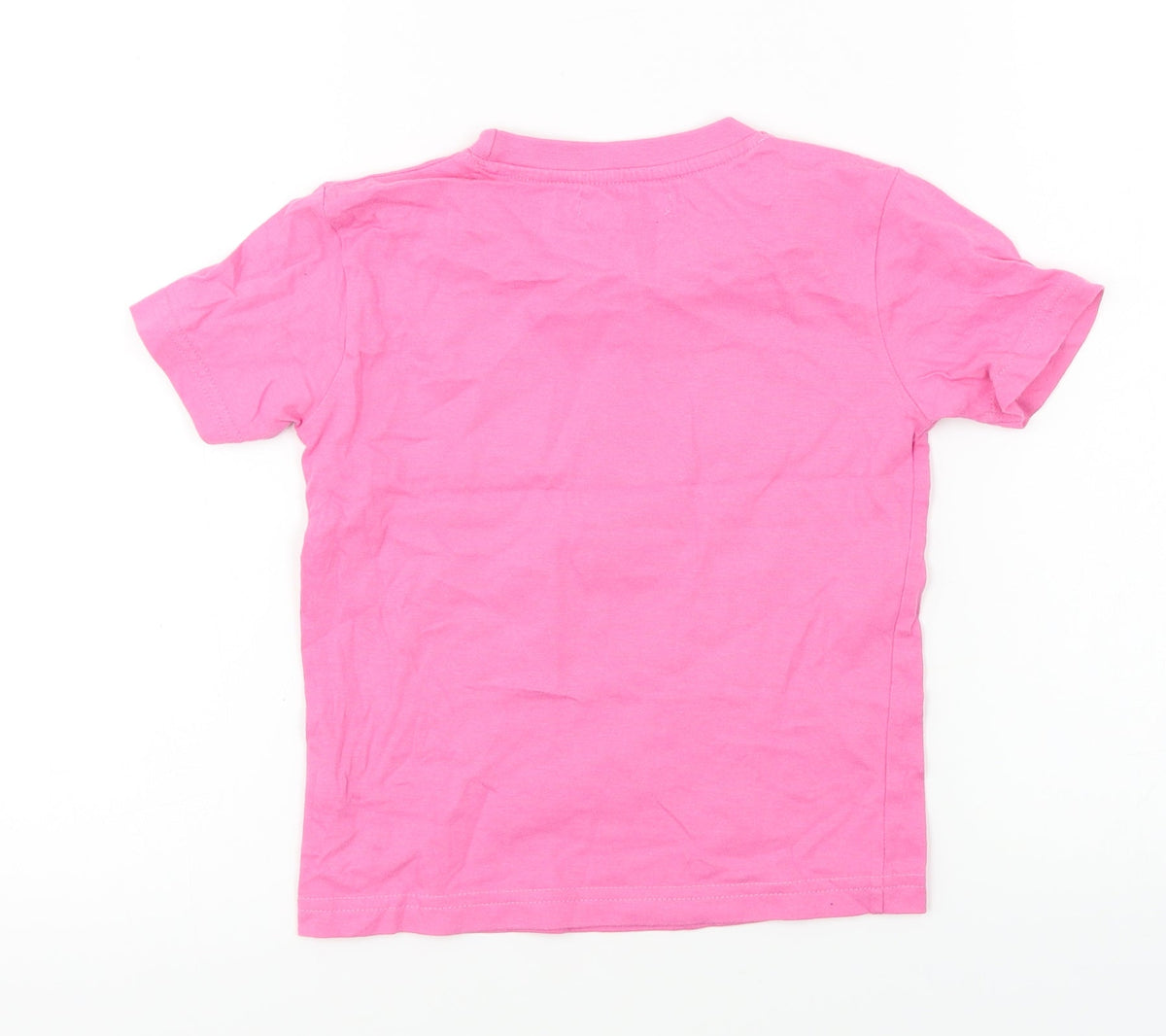 Back view of Edward Sinclair girls’ pink basic t-shirt, size 2-3, years