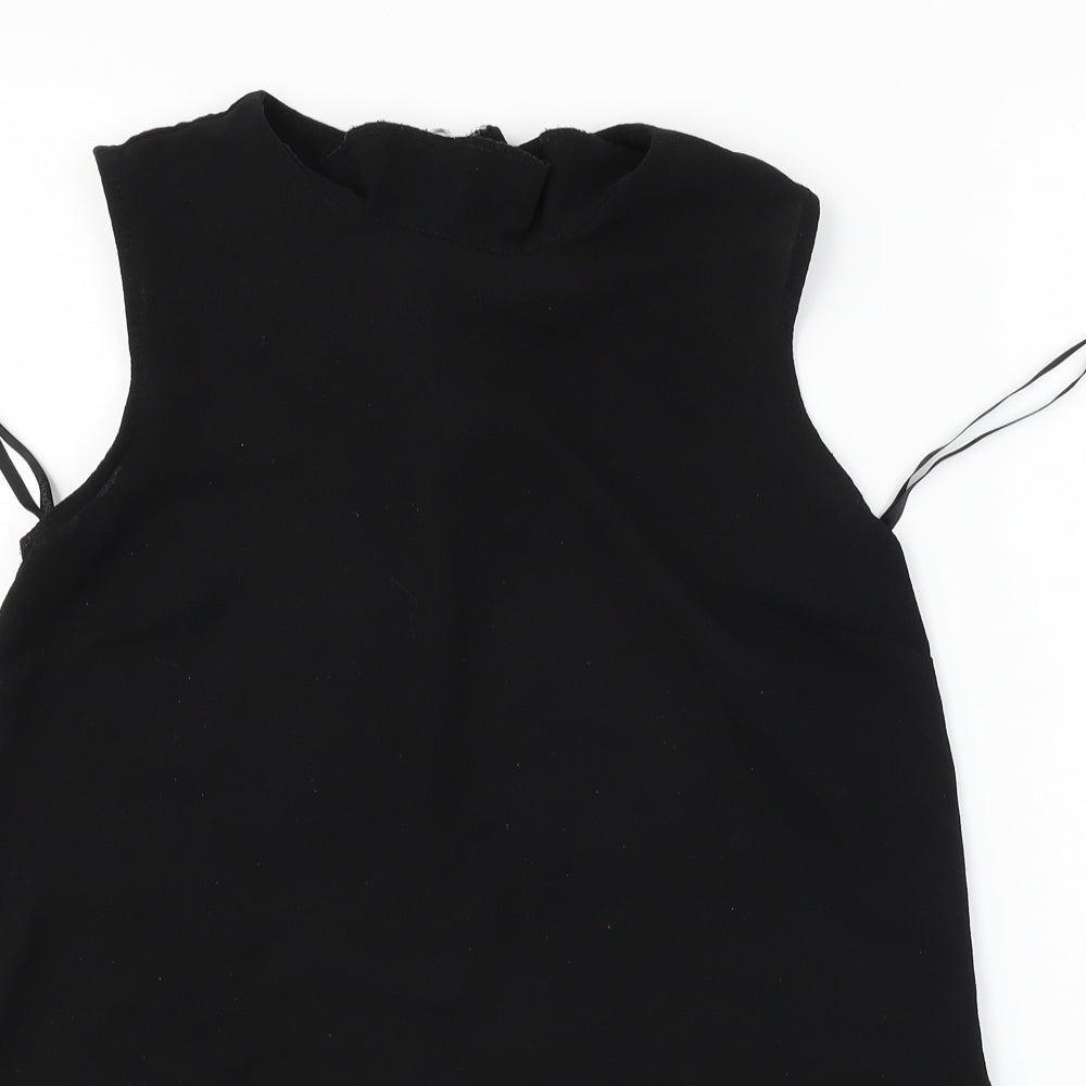 Womens UK Size 10 Atmosphere Black Basic Blouse