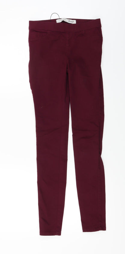 Denim & Co. Womens Purple   Trousers  Size 4 L25 in