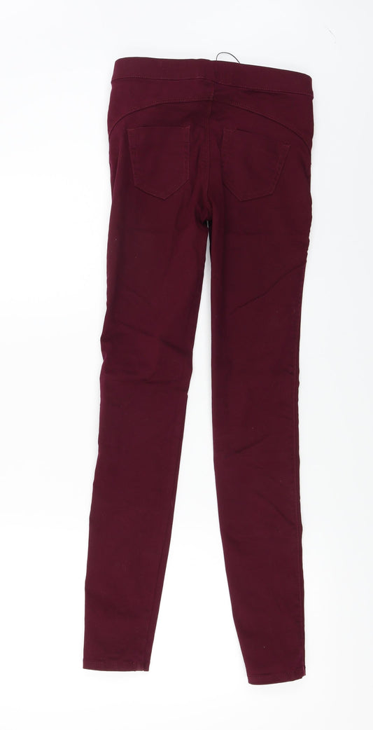 Denim & Co. Womens Purple   Trousers  Size 4 L25 in