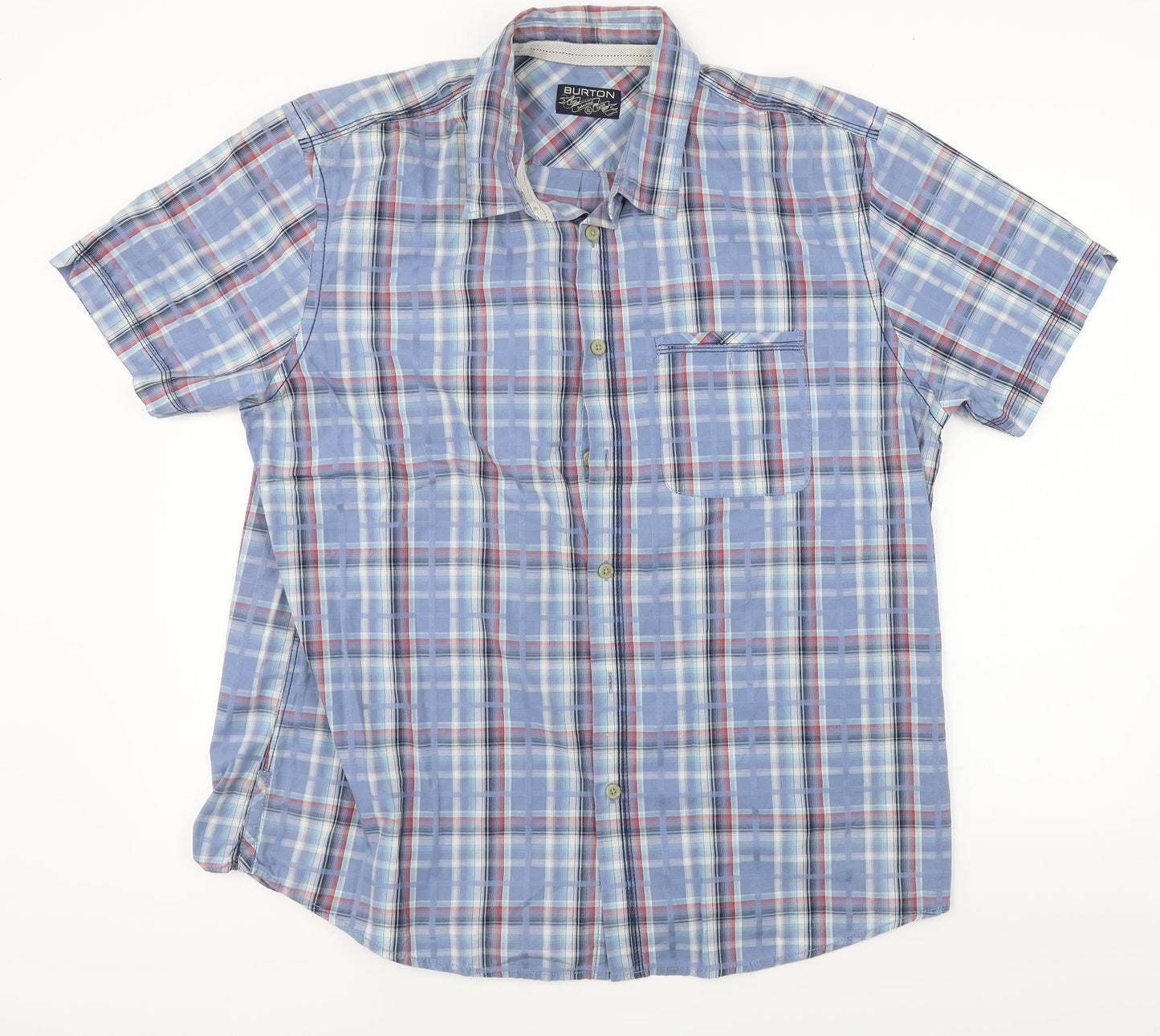 Womens UK Size XL Burton Blue Basic Button-Up