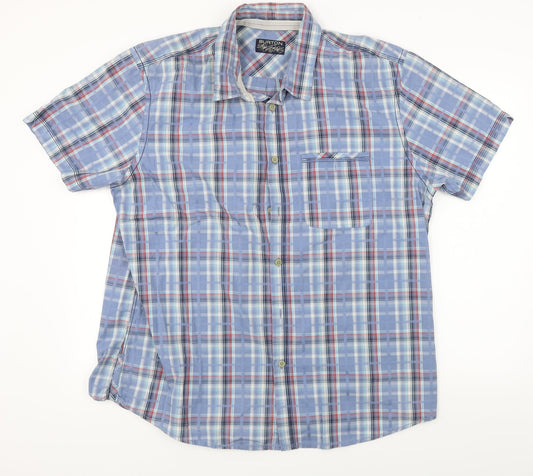 Burton  Womens Blue Check  Basic Button-Up Size XL