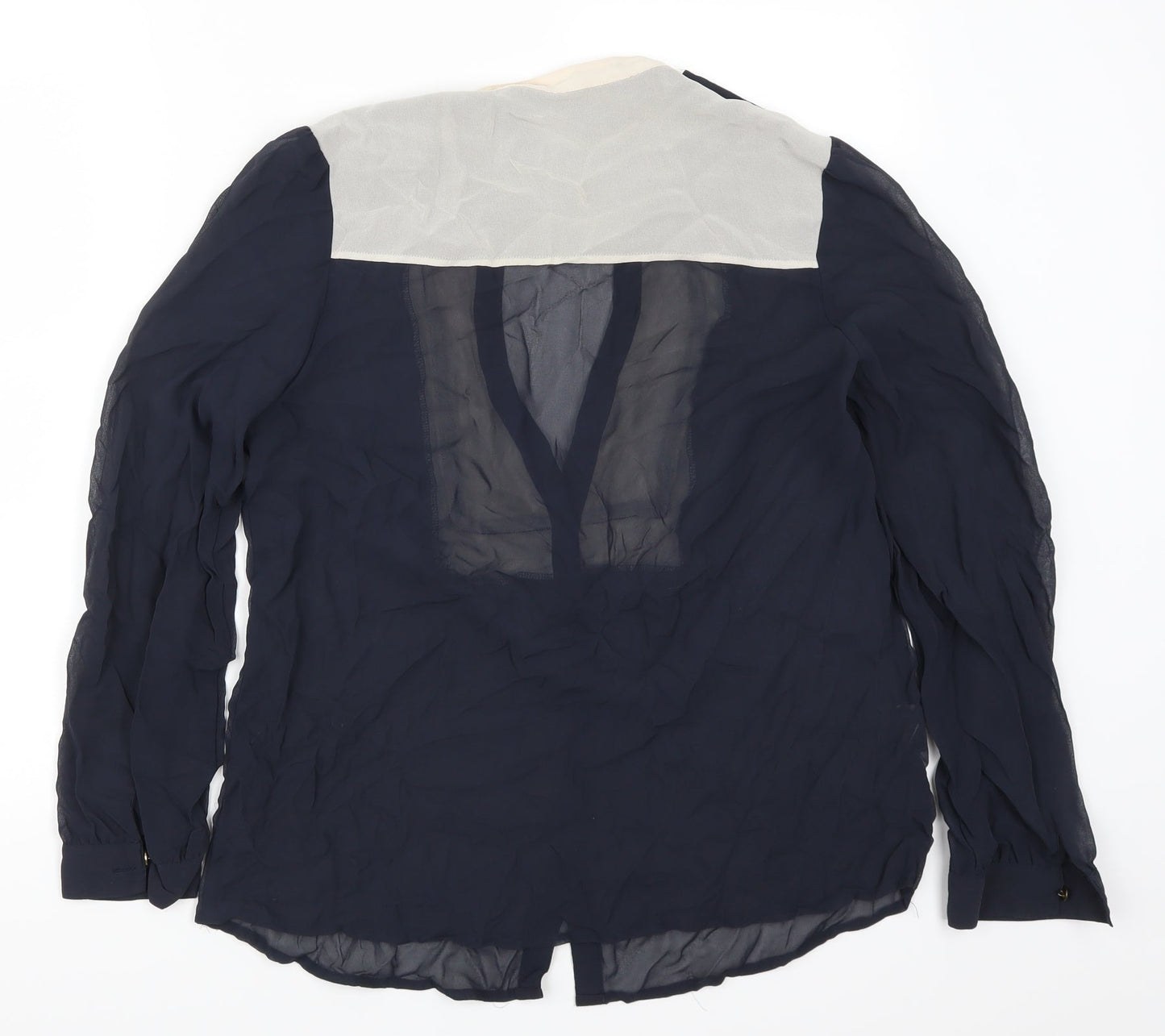 Womens UK Size 14 NEXT Blue Basic Button-Up