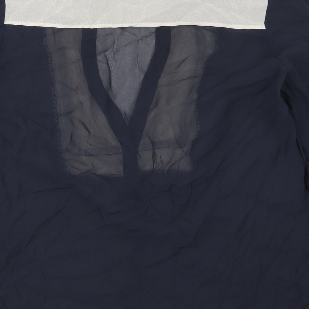 Womens UK Size 14 NEXT Blue Basic Button-Up