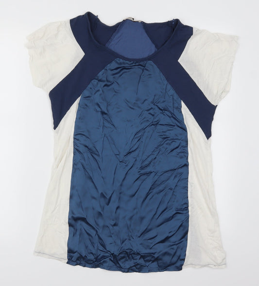 Womens UK Size 14 Atmosphere Blue Basic T-Shirt
