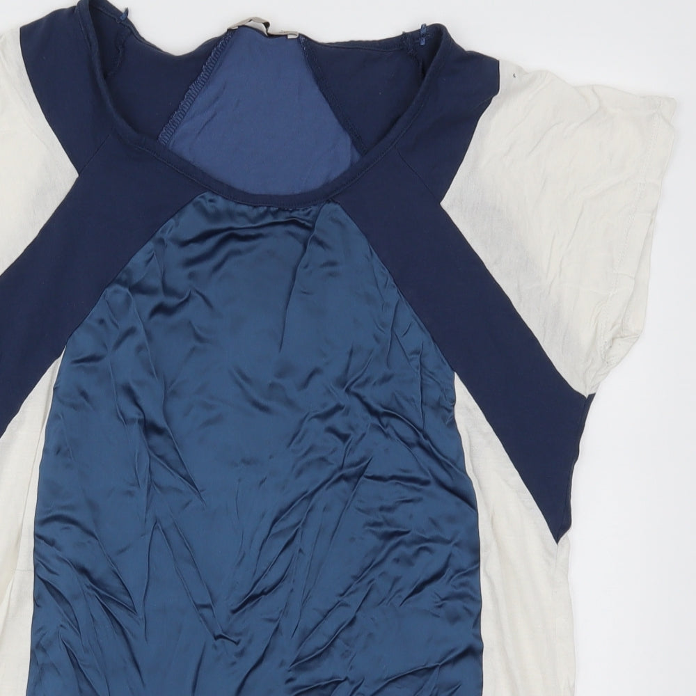 Womens UK Size 14 Atmosphere Blue Basic T-Shirt