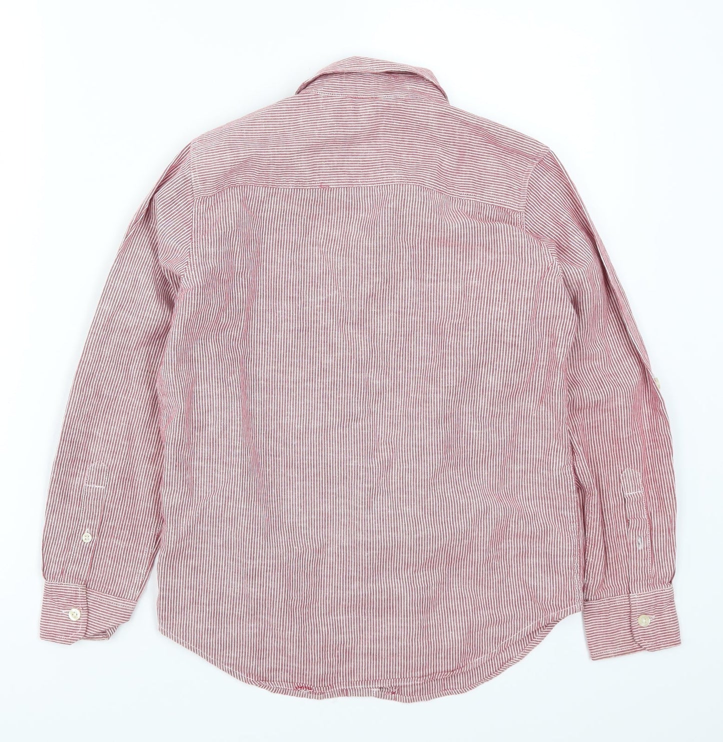 Gap Boys Red Striped  Basic Button-Up Size 8-9 Years