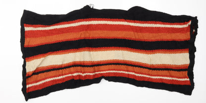 Internationale Womens Red Striped  Cardigan Jumper Size M