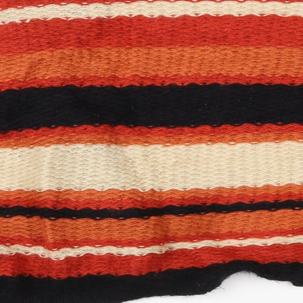 Internationale Womens Red Striped  Cardigan Jumper Size M