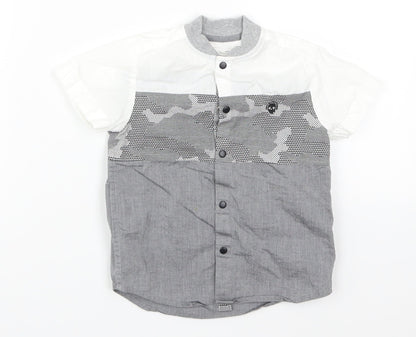 NEXT Boys Grey   Basic Button-Up Size M  - White