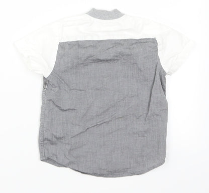 NEXT Boys Grey   Basic Button-Up Size M  - White