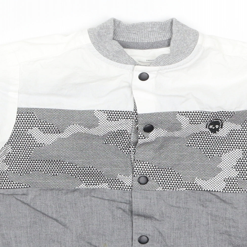 NEXT Boys Grey   Basic Button-Up Size M  - White