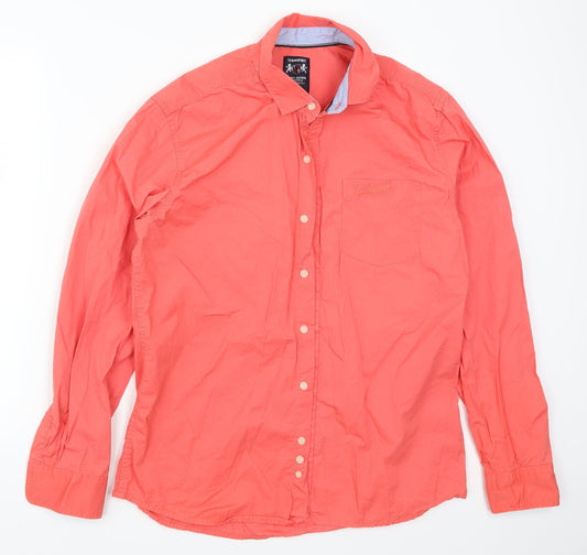 Team Spirit Mens Pink    Button-Up Size L