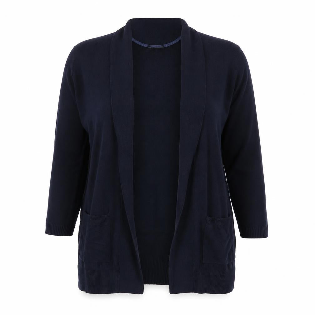 Front view of Atmosphere women’s blue cardigan jumper, size UK 8