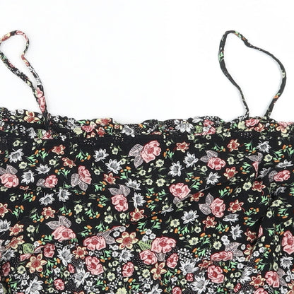 Womens UK Size 8 Topshop Multicoloured Basic Tank