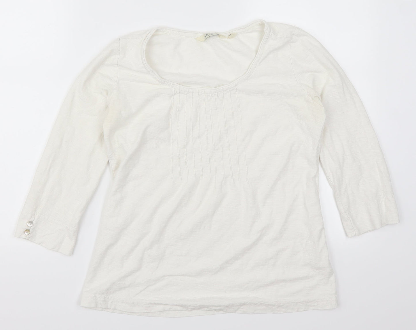 Womens UK Size XS Adini White Basic T-Shirt