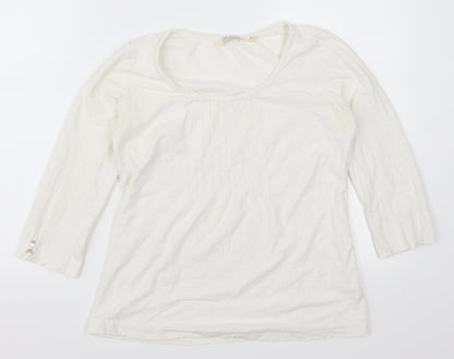 Womens UK Size XS Adini White Basic T-Shirt