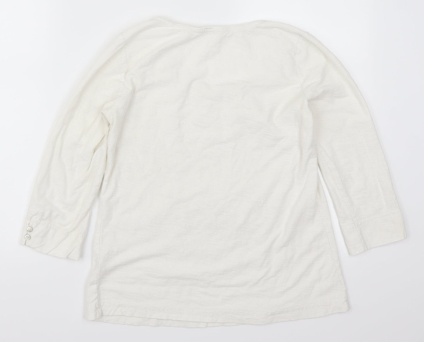 Womens UK Size XS Adini White Basic T-Shirt
