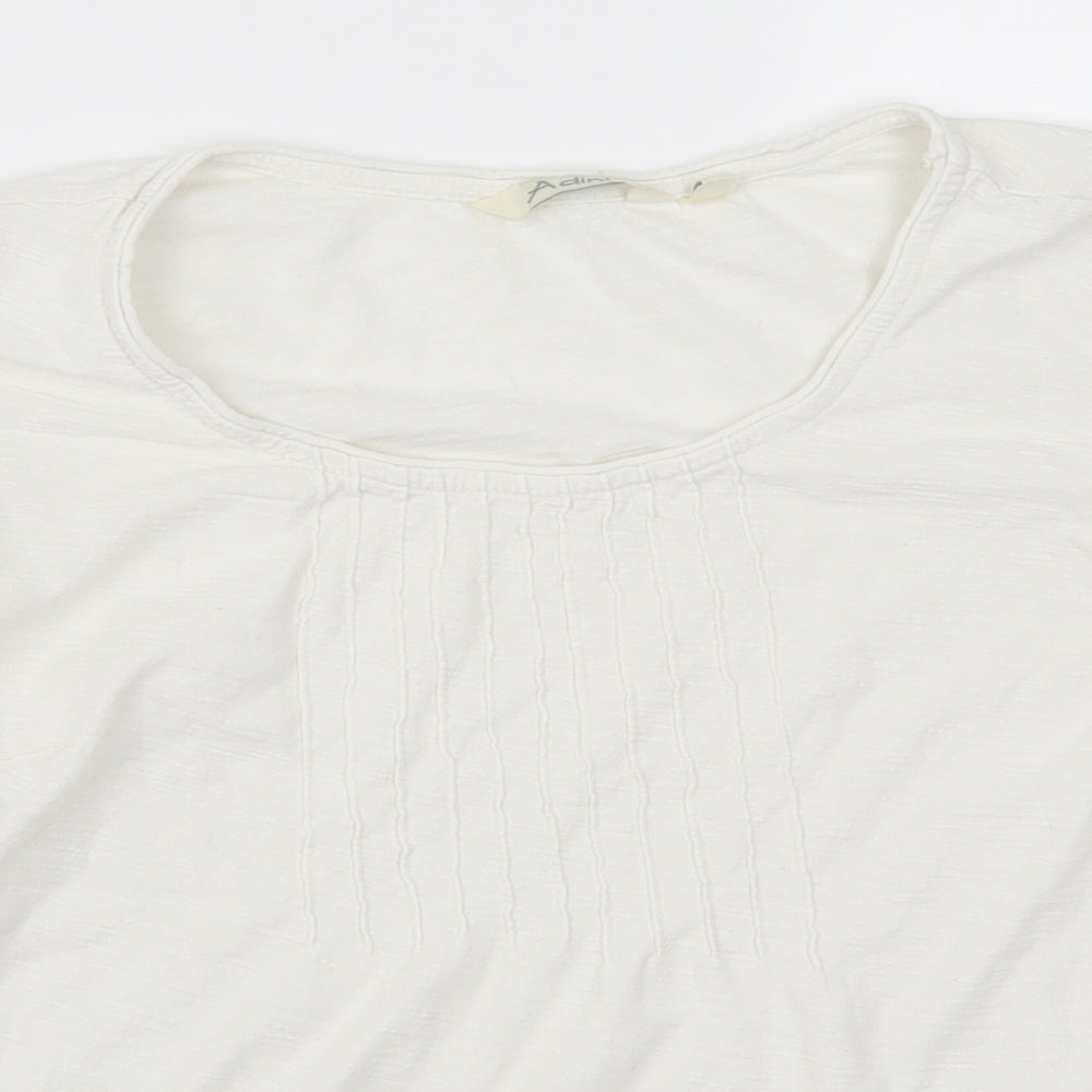 Womens UK Size XS Adini White Basic T-Shirt