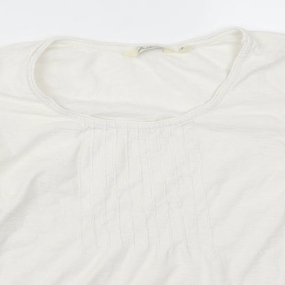 Womens UK Size XS Adini White Basic T-Shirt