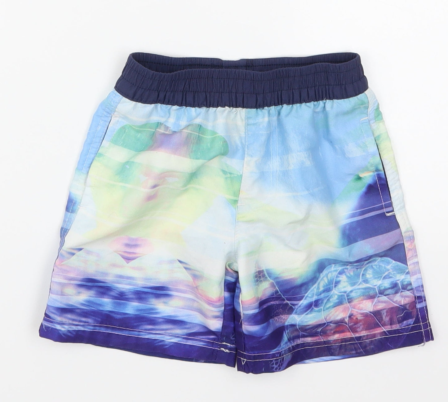 Lentiggini Boys Blue   Bermuda Shorts Size 4 Years - Abstract Turtle