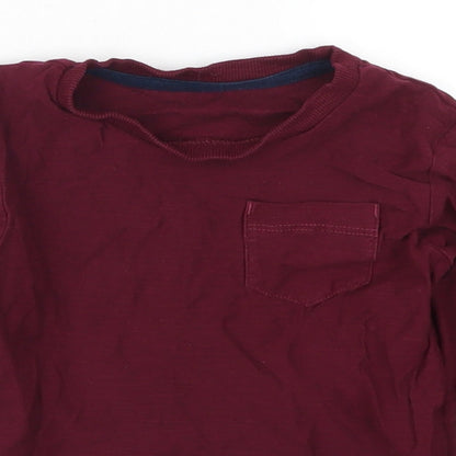 Matalan Boys Red   Basic T-Shirt Size 18-24 Months