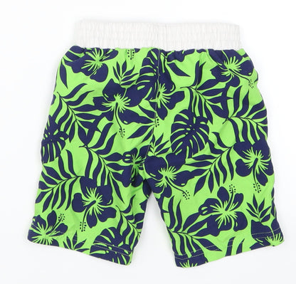 Mothercarew Boys Green Floral  Cropped Trousers Size 18-24 Months