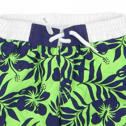 Mothercarew Boys Green Floral  Cropped Trousers Size 18-24 Months