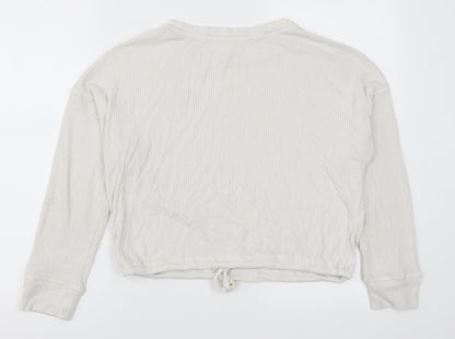 Primark Womens White Solid  Top Pyjama Top Size 12