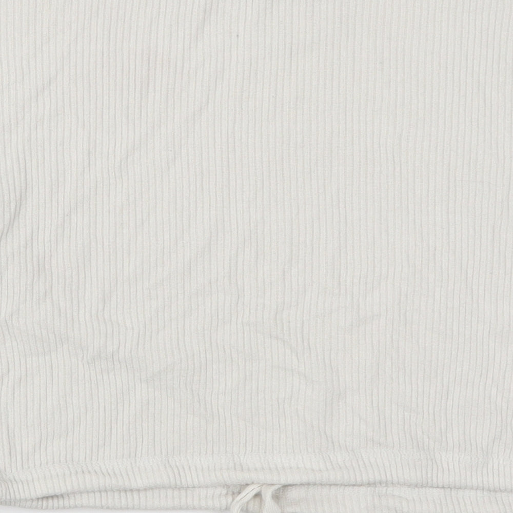Primark Womens White Solid  Top Pyjama Top Size 12