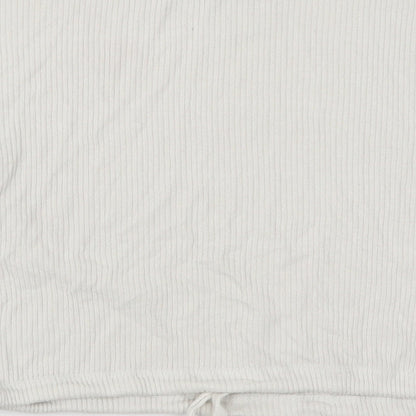 Primark Womens White Solid  Top Pyjama Top Size 12