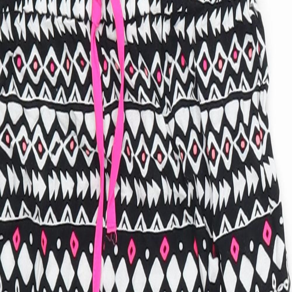 Matalan Girls Black Geometric  Jumpsuit One-Piece Size 8 Years  - Pink