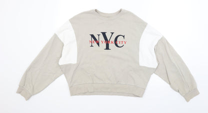 Divided Womens Beige   Pullover Sweatshirt Size S  - NYC