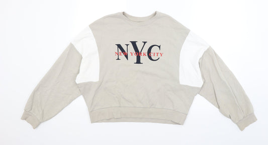 Divided Womens Beige   Pullover Sweatshirt Size S  - NYC
