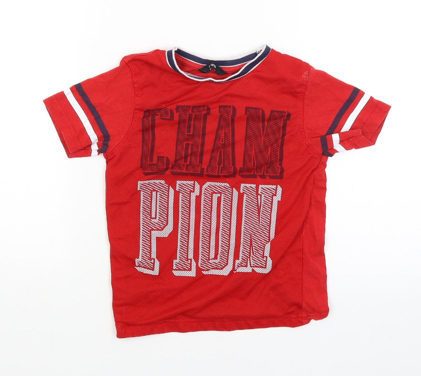 George Boys Red   Basic T-Shirt Size 6-7 Years  - Champion