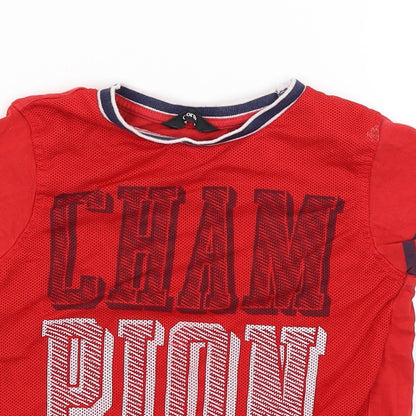 George Boys Red   Basic T-Shirt Size 6-7 Years  - Champion