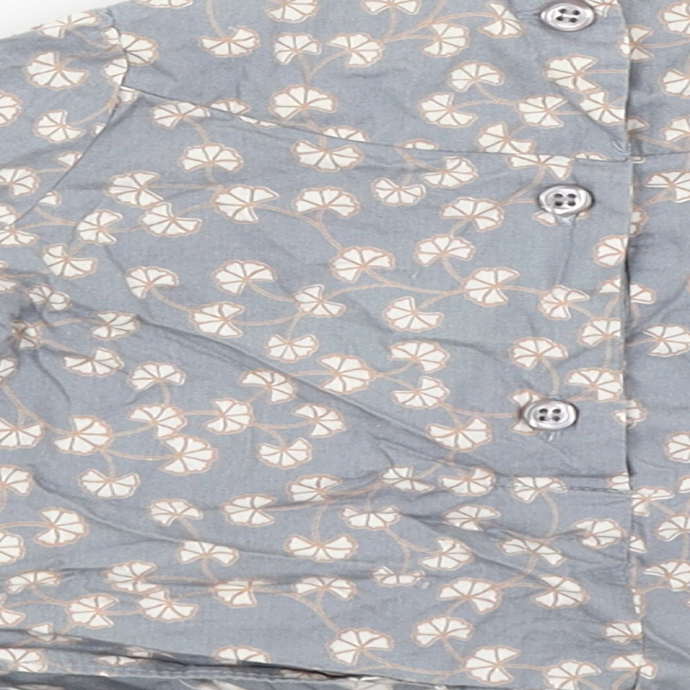 Mini Club Baby Grey Floral  Basic Blouse Size 6-9 Months