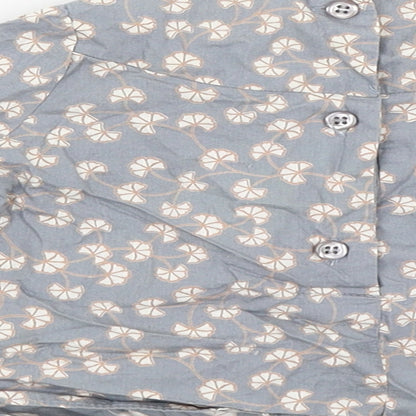Mini Club Baby Grey Floral  Basic Blouse Size 6-9 Months