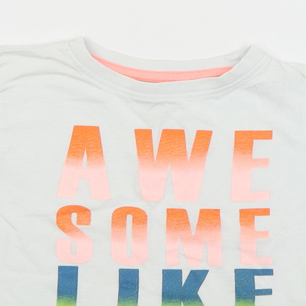 Urban Rascals Boys White   Basic T-Shirt Size 3-4 Years  - Awesome like Daddy