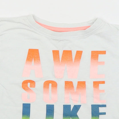 Urban Rascals Boys White   Basic T-Shirt Size 3-4 Years  - Awesome like Daddy