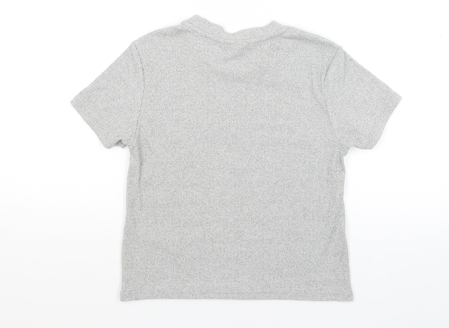 Womens UK Size S Topshop Grey Basic T-Shirt