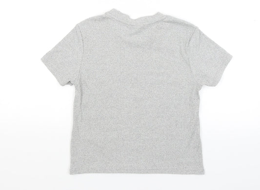 Womens UK Size S Topshop Grey Basic T-Shirt