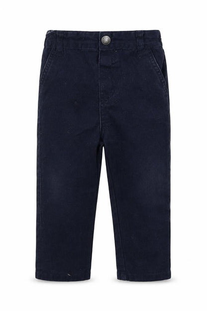 Front view of Denim Co Baby Blue Cargo Jeans, size 18-24, Months