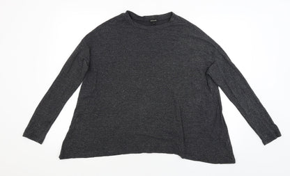 Womens UK Size 8 River Island Grey Basic T-Shirt