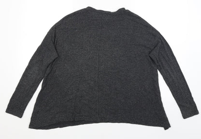 Womens UK Size 8 River Island Grey Basic T-Shirt
