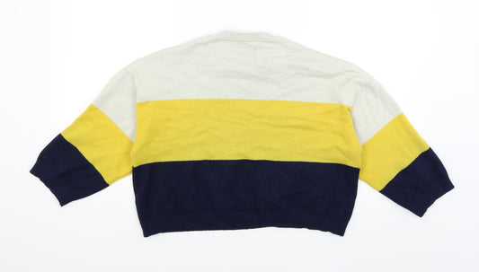 Preworn Womens Yellow Striped  Pullover Jumper Size M