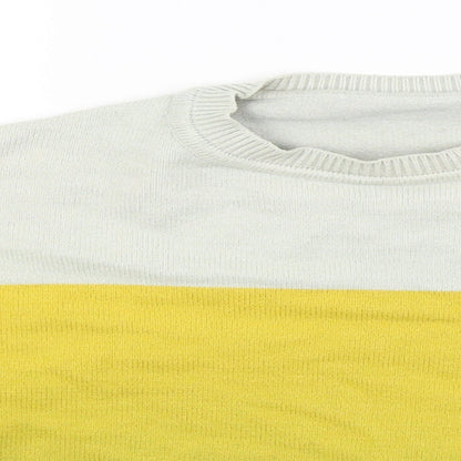Preworn Womens Yellow Striped  Pullover Jumper Size M
