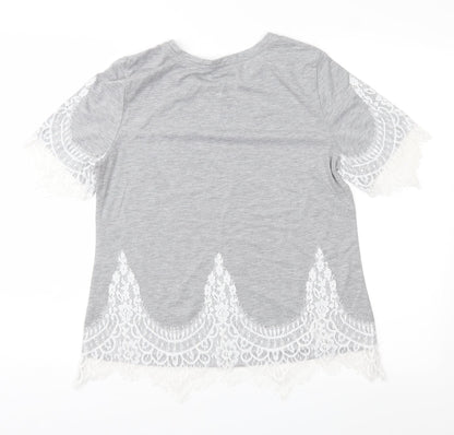 George Womens Grey   Basic T-Shirt Size 10