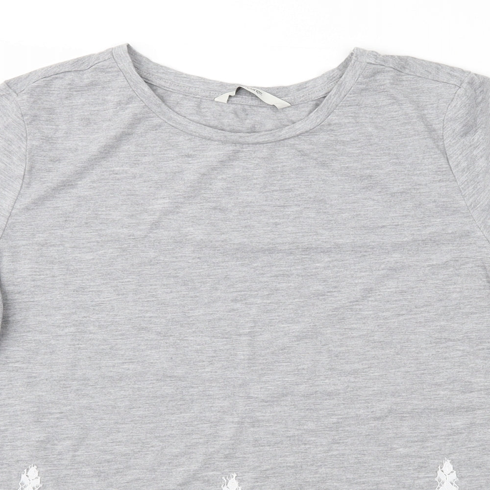 George Womens Grey   Basic T-Shirt Size 10